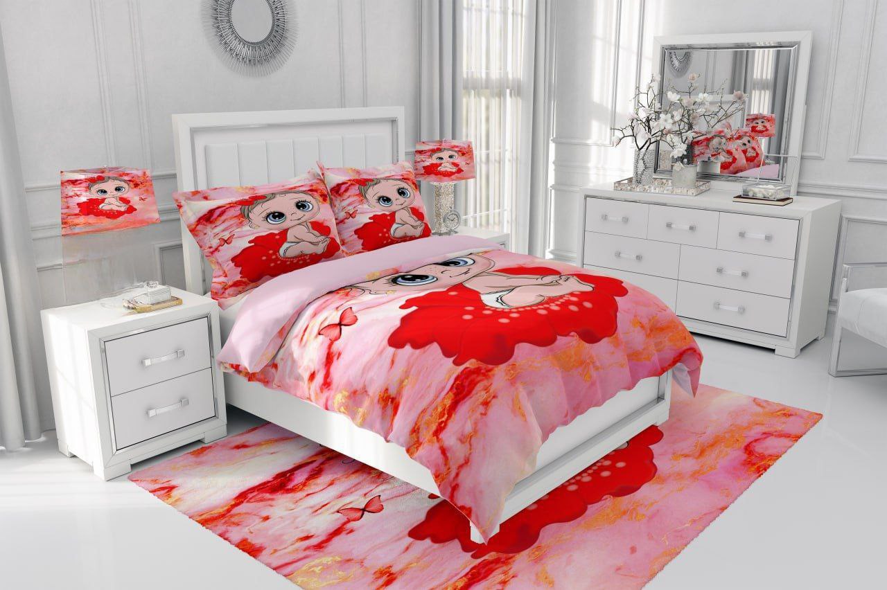 روتختی سه‌بعدی نوزادی مدل فرشته صورتی