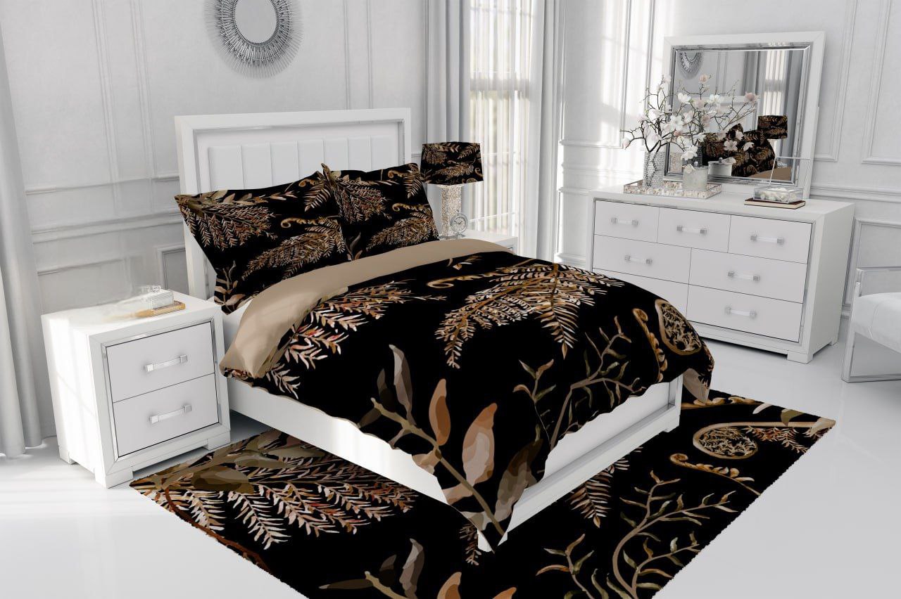 روتختی سه‌بعدی طرح شاخه‌های طلایی